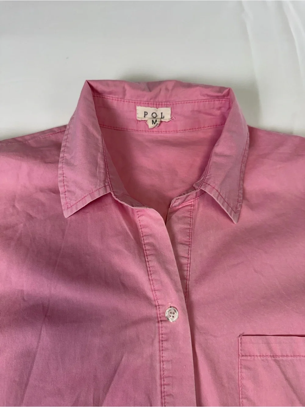 POL Pink Classic Oversized Joss Shirt - Lux Quality size Medium